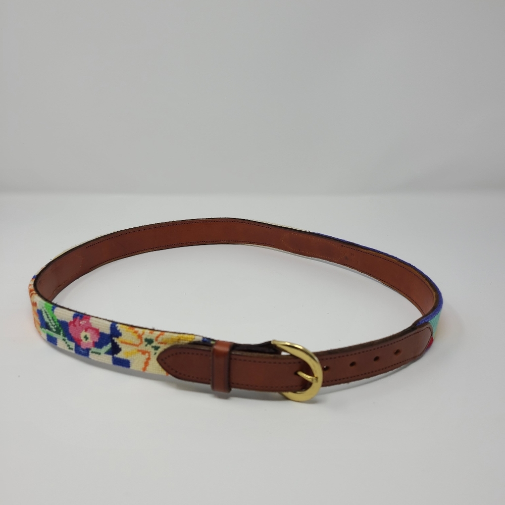 Vintage Leather and Woven Belt